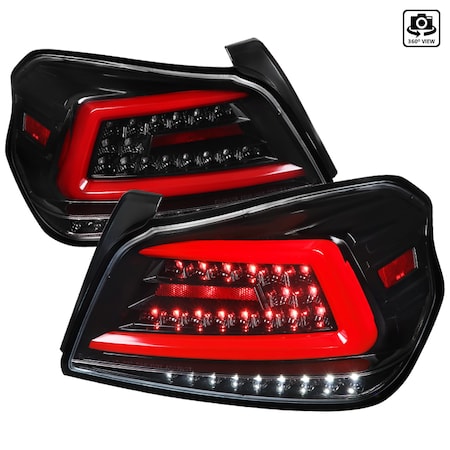Spec-D Tuning 15-19 Subaru Wrx Sequential LED Tail Lights, LT-WRX15BKLED-SQ-TM LT-WRX15BKLED-SQ-TM